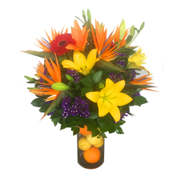Florero en Lilium y Ave Para�so.