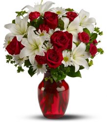 Florero De Rosas y Lilium